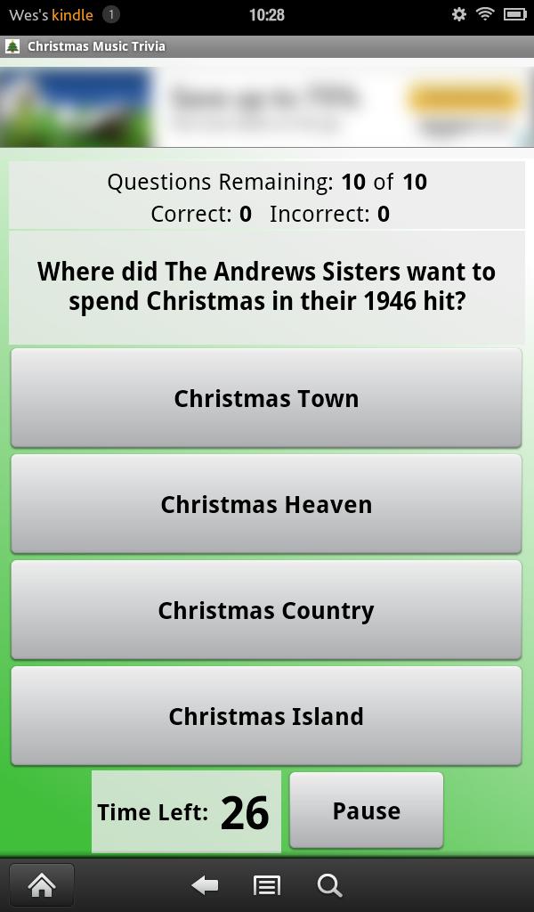 Christmas Music Trivia