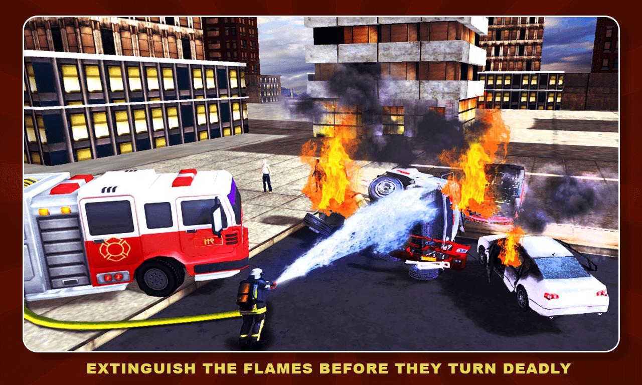 Firefighter Truck Rescue 911