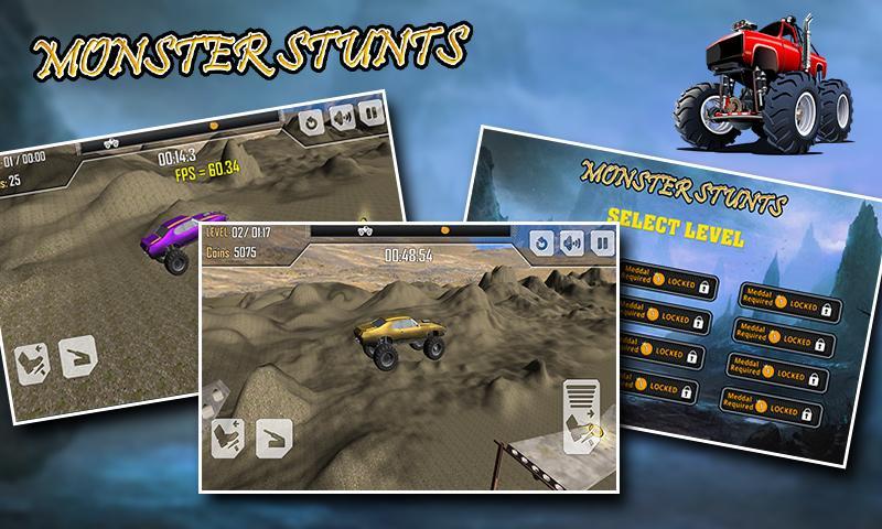 Monster Truck Racing Stunts