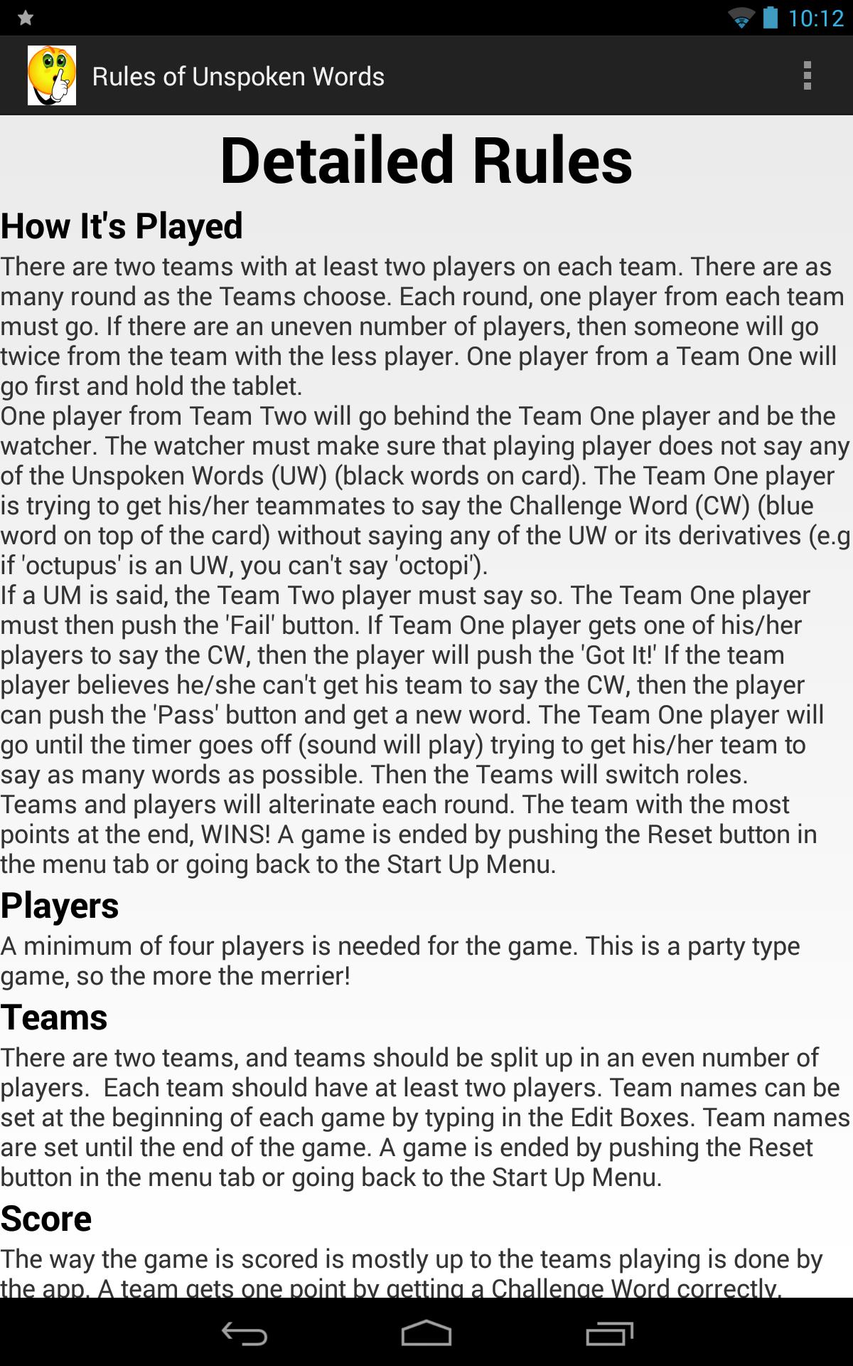 Unspoken Words (taboo)