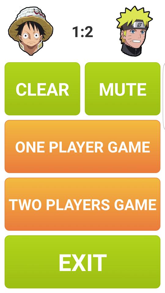 Tic Tac Toe - Luffy Vs Naruto