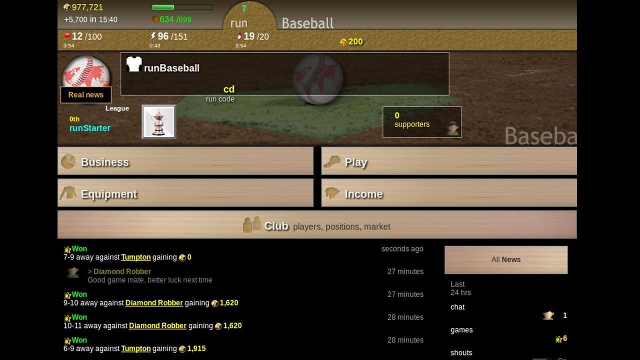 run Baseball Manager